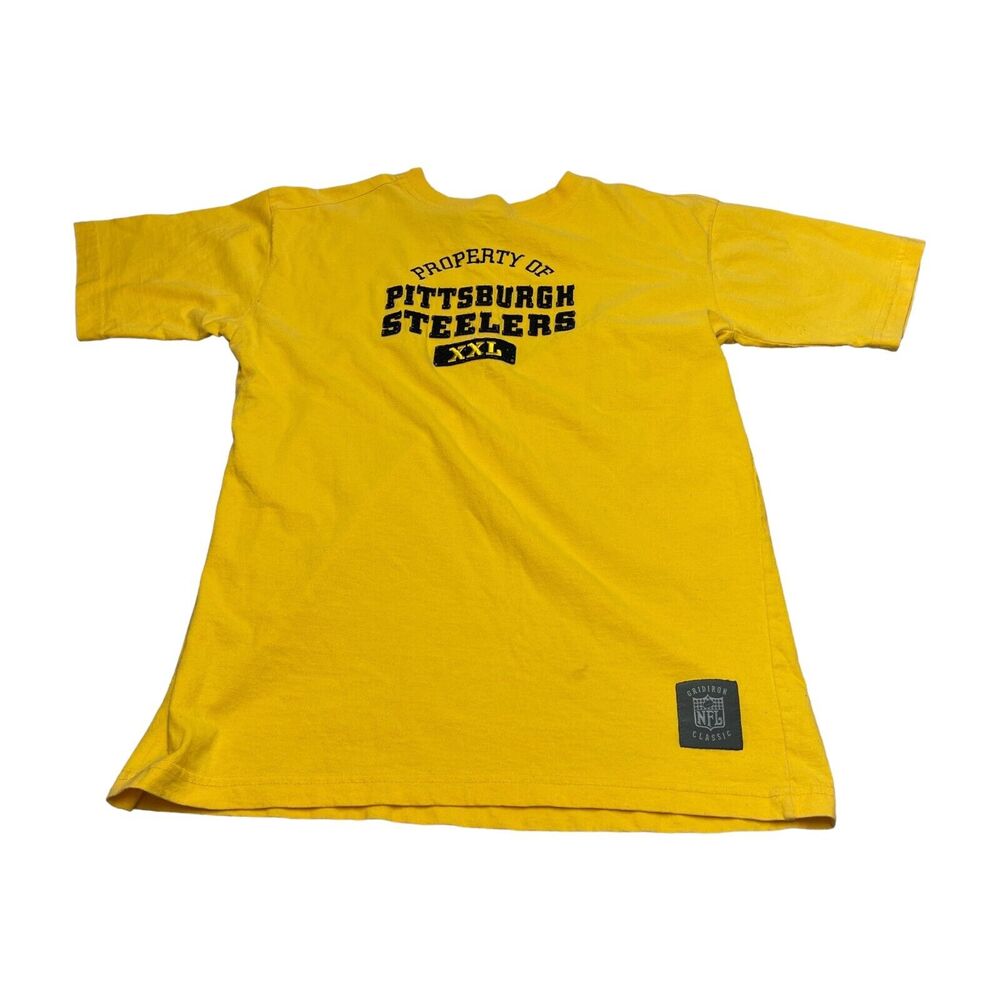 Reebok T-Shirt Men's XL Yellow Gridiron Classic NFL Pittsburgh Steelars Crewneck - Picture 1 of 11